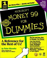 Cover of: Microsoft Money 99 for dummies by Peter Weverka