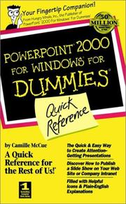 Cover of: PowerPoint 2000 for Windows for dummies: quick reference