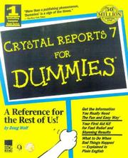 Seagate Crystal reports 7 for dummies by Douglas J. Wolf