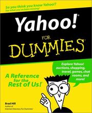 Cover of: Yahoo! for dummies by Brad Hill