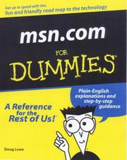 Cover of: MSN.com for Dummies by Doug Lowe
