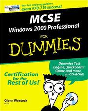 Cover of: MCSE Windows 2000 Professional for Dummies (with CD-ROM, covers test #70- by Glenn Weadock MCSE