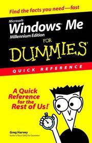 Cover of: Microsoft Windows Me for Dummies Quick Reference