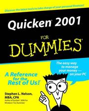 Quicken 2001 for dummies by Stephen L. Nelson