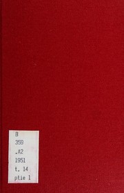 Cover of: Oeuvres complètes: Tome XIV: Lexique de la langue philosophique et religieuse de Platon: 1re partie