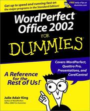 Cover of: WordPerfect Office 2002 for dummies by Julie Adair King