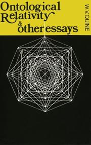 Cover of: Ontological Relativity by Willard Van Orman Quine