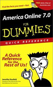 Cover of: America Online 7.0 for Dummies Quick Reference