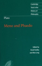 Meno and Phaedo by Πλάτων