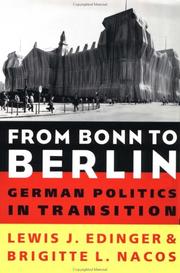 From Bonn to Berlin by Lewis Joachim Edinger, Lewis J. Edinger