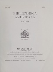Cover of: Bibliotheca americana. by Maggs Bros.