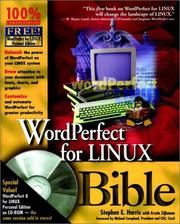 Cover of: WordPerfect for Linux bible by Stephen E. Harris