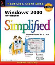 Cover of: Windows® 2000 Professional Simplified® by Kelleigh Wing, Ruth Maran