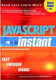 Cover of: JavaScript: In an Instant