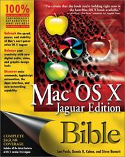 Cover of: Mac OS X Bible, Jaguar Edition