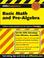 Cover of: Basic math and pre-algebra