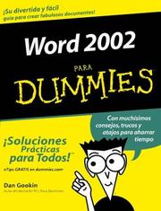 Cover of: Word 2002 Para Dummies, Spanish Edition by Dan Gookin, Dan Gookin