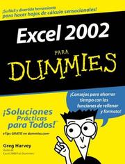 Cover of: Excel 2002 Para Dummies