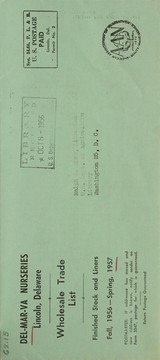 Cover of: Wholesale trade list: finished stock and liners : fall, 1956 - spring, 1957