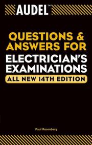 Cover of: Audel Questions and Answers for Electrician's Examinations
