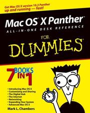 Cover of: Mac OS X Panther All-in-One Desk Reference For Dummies | Mark L. Chambers