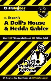 Cover of: CliffsNotes on Ibsen's A Doll's House & Hedda Gabler by Marianne Sturman