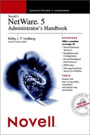 Cover of: Novell's NetWare 5 administrator's handbook by Kelley J. P. Lindberg