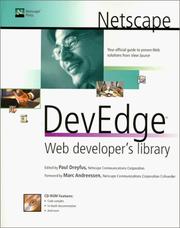 Cover of: Netscape DevEdge Web developer
