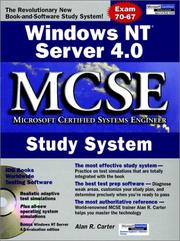 Cover of: Windows NT Server 4.0 MCSE Study System | Alan R. Carter