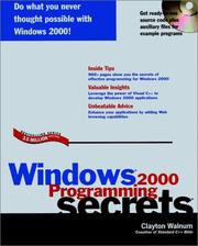 Cover of: Windows 2000 Programming Secrets (... Secrets (IDG))