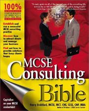 Cover of: MCSE Consulting Bible by Harry M. Brelsford