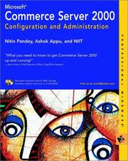 Cover of: Microsoft Commerce Server 2000 Configuration and Administration