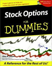 Cover of: Stock Options for Dummies by Alan R. Simon