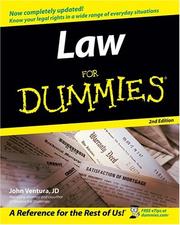 Law for dummies by John Ventura