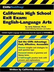 Cover of: CliffsTestPrep California High School Exit Exam: English-Language Arts (CliffsTestPrep)