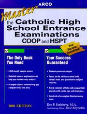 Cover of: Arco Mastering the Catholic High School Entrance Examinations 2001 (Master the Catholic High School Entrance Examinations, 2001)