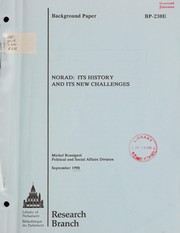 Cover of: NORAD: its history and its new challenges