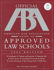 Cover of: Official ABA American Bar Association Guide to Approved Law Schools