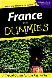 Cover of: France for dummies by Cheryl A. Pientka, Laura Reckford