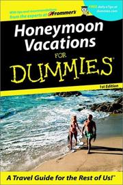 Cover of: Honeymoon Vacations for Dummies | Reid Bramblett