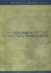 Cover of: The Columbia history of Western philosophy by edited by Richard H. Popkin.