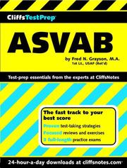 Cover of: ASVAB by Fred N. Grayson