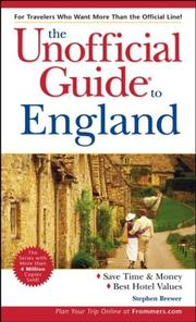 Cover of: The Unofficial Guide to England by Stephen Brewer