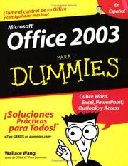 Cover of: Office 2003 Para Dummies by Wallace Wang
