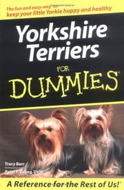 Cover of: Yorkshire terriers for dummies by Tracy L. Barr