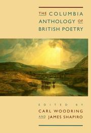 Cover of: The Columbia anthology of British poetry by edited by Carl Woodring and James Shapiro.