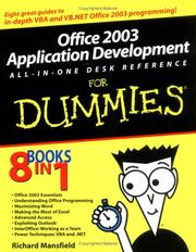 Cover of: Office 2003 Application Development All-in-One Desk Reference For Dummies