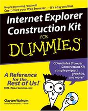 Cover of: Internet Explorer Construction Kit For Dummies
