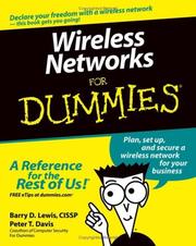 Cover of: Wireless Networks For Dummies by Barry D. Lewis, Peter T. Davis