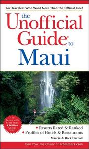 Cover of: The Unofficial Guide to Maui (Unofficial Guides) by Marcie Carroll, Rick Carroll